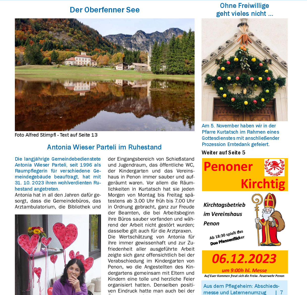 Kurtatscher Gemeindeblatt Nr. 12 - Dezember 2023